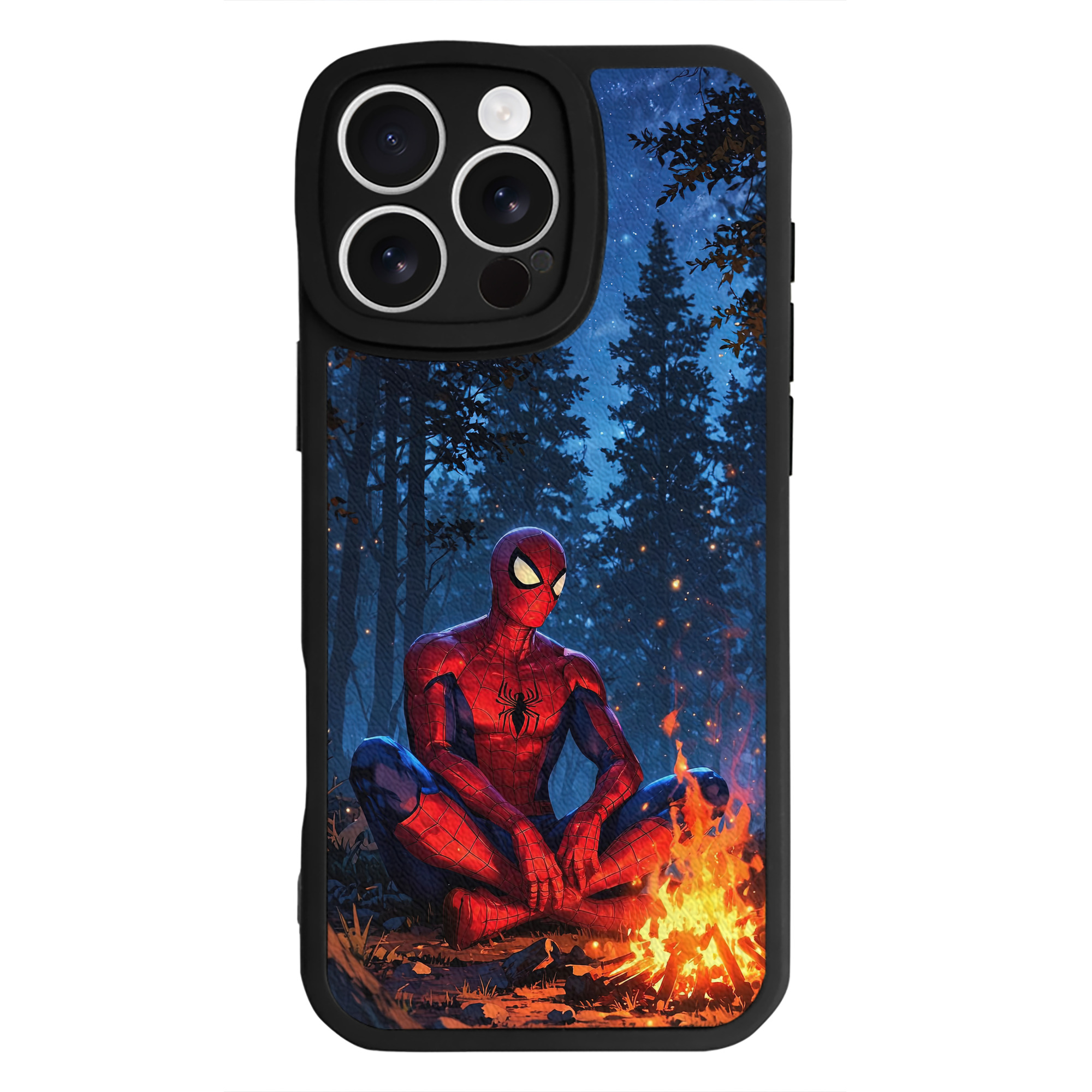 Spider Man スパイダーマン 【iPhone 16シリーズ対応】シリコンスマホケース（レザー調） 材質：シリコン